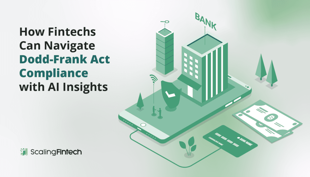 A visual representation of fintech companies leveraging AI to navigate Dodd-Frank Act compliance effectively.