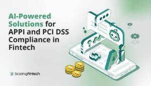 Visual representation of a step-by-step guide for fintech firms to achieve APPI and PCI DSS compliance using AI technology.