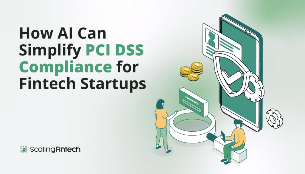 Image illustrating AI's role in easing PCI DSS compliance challenges for fintech startups amid rising cyber threats.