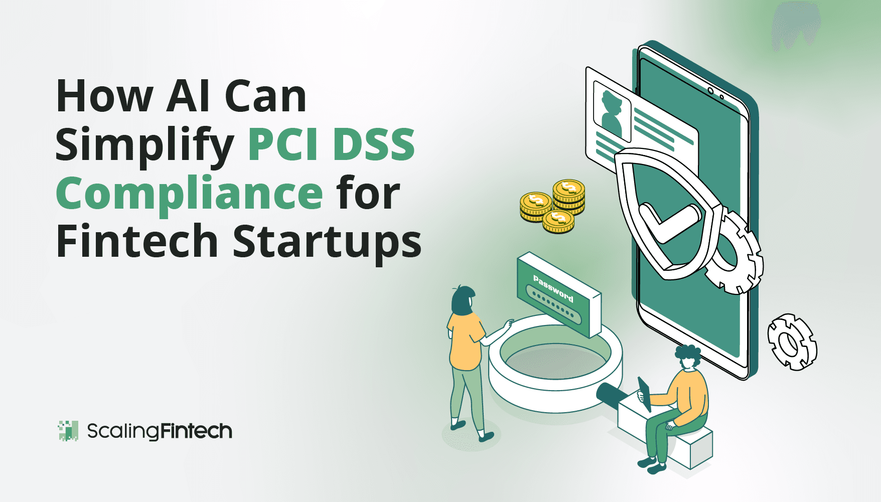Image illustrating AI's role in easing PCI DSS compliance challenges for fintech startups amid rising cyber threats.