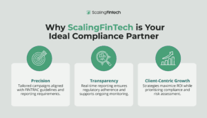 An illustration depicting scaling technology as the perfect partner for achieving compliance in business operations.